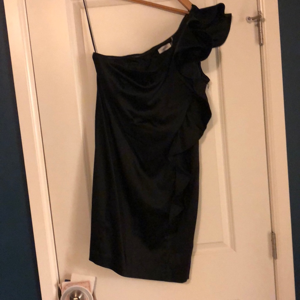 One shoulder little black dress